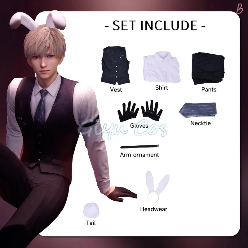 사랑과 딥 스페이스 Xavier 코스프레 의상 성인 카니발 유니폼 애니메이션 할로윈 파티 의상 Masquerade Men Game