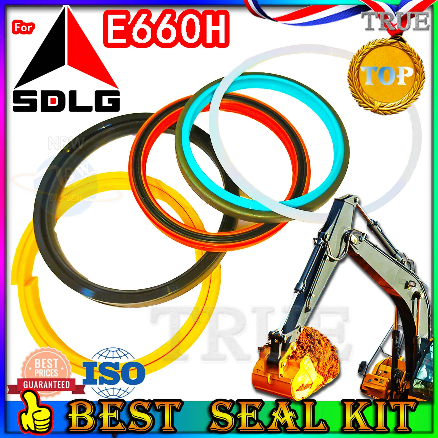 

For SDLG E660H Oil Seal Repair Kit Boom Arm Bucket Excavator Hydraulic Cylinder proof Center Swivel Pilot Regulator Injector