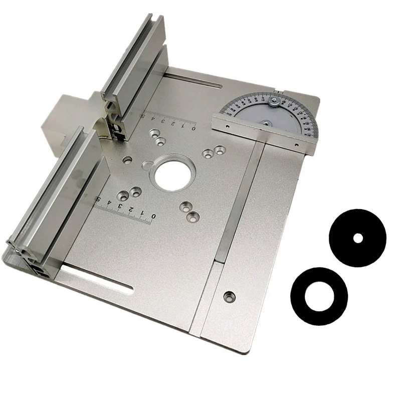 Router Table Insert Plate Aluminum Alloy Wood Milling Flip Board Trimming Machine Engraving Auxiliary Tool Woodworking Benches