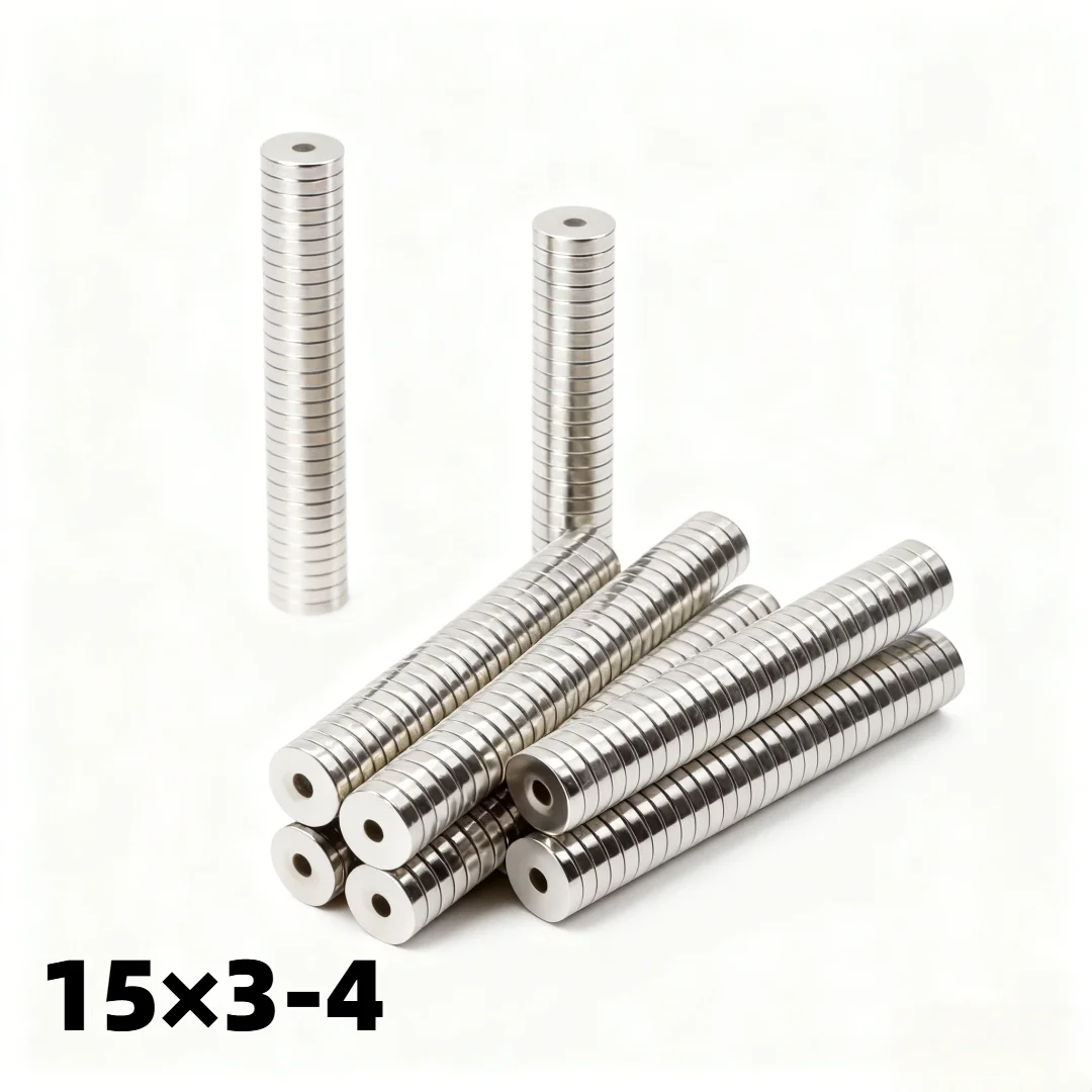 15x3-4mm Super Strong Magnet N35 Round With Holes Magnetic NdFeB Neodymium Magnet Powerful Disc imanes Refrigerator Magnets