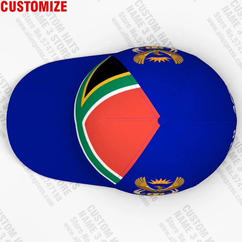 South Africa Youth Free Custom Name Number Zaf Hat Nation Flag Za Afrikaans Dutch Country College Print Photo Baseball Cap