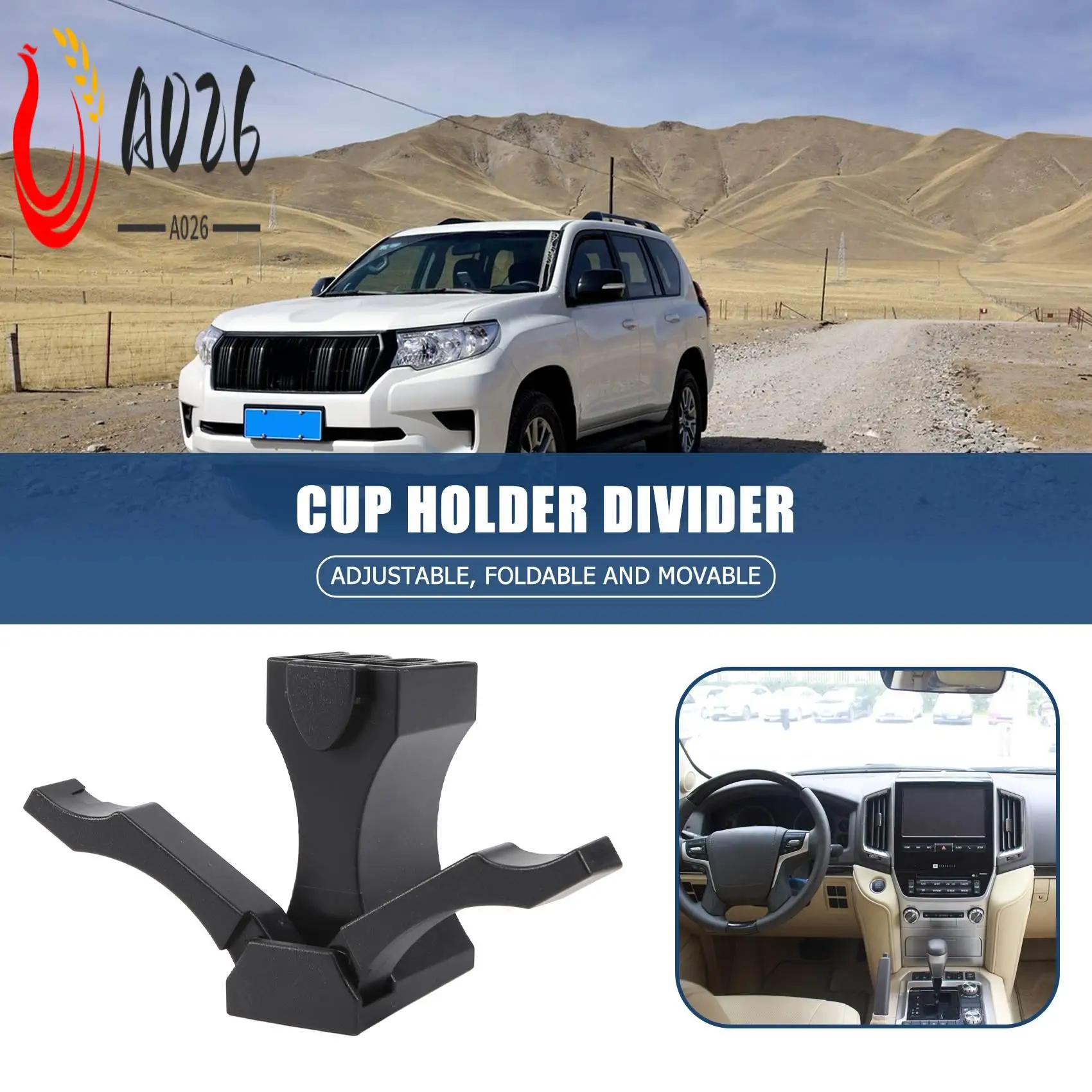 

A026-For Toyota Landcruiser 200 Prado 120 Cup Holder Divider Insert 55633-60040