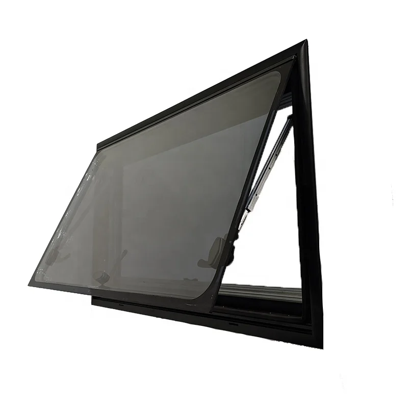 

23RW-1200x500mm Flat Acrylic Glass Right Angle Side Window for RV Caravan Motorhome Camper With Aluminum Frame