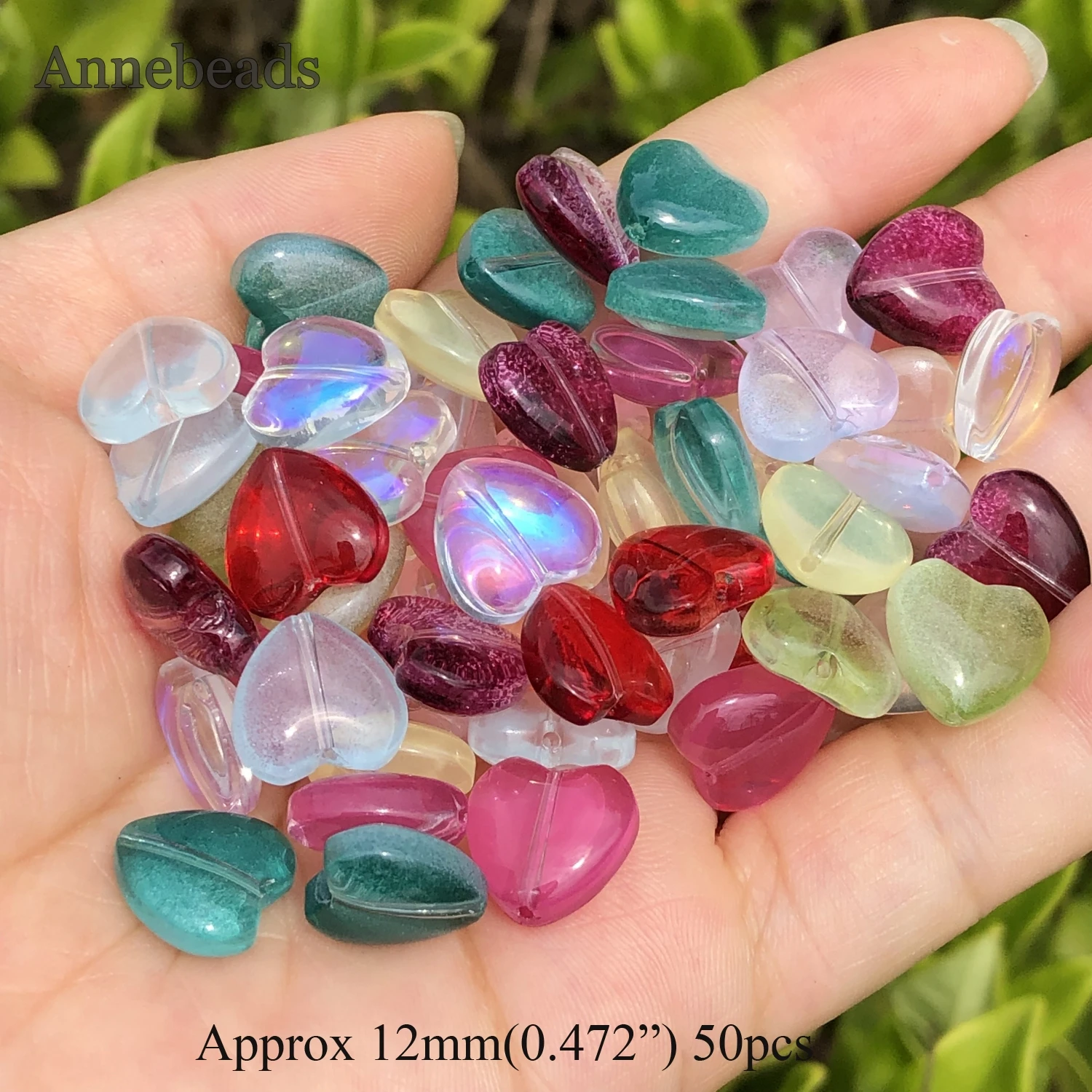 12mm Red Czech Lampwork Crystal Glass Beads Loose Heart Spacer For Jewelry Making Diy Needlework Bracelet Necklace Accessories