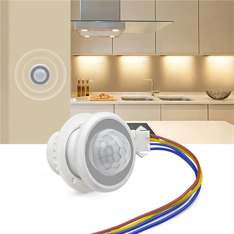 

A99E-8X Mini Motion Sensor Light Switch 110-220V PIR Sensor Smart Detection Time Delay Adjustable Infrared Induction Detector