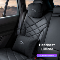 Breathable Suede Car Neck Pillow For Jaguar XE E-Pace XJ XF C-X16 V12 XJL XEL Seat Headrest Lumbar Support Pillow Spine Protect