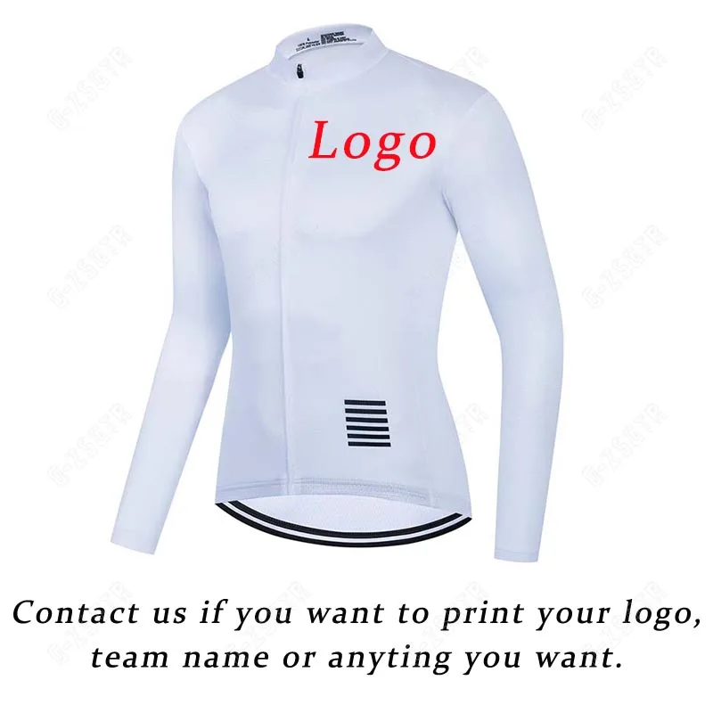 Maillot de cyclisme à manches longues pour hommes, vêtements de cyclisme blancs, chemises de vélo d\'équipe professionnelle, vêtements de vélo VTT,
