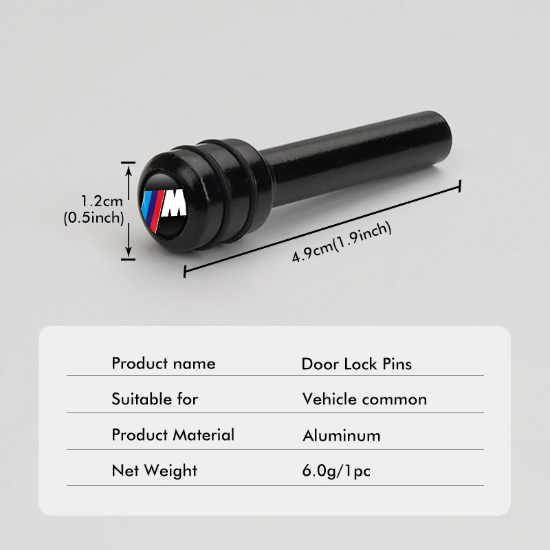 4 Uds. Perilla de bloqueo de puerta Universal para coche, alfileres de tracción, almohadilla para sombrero para BMW Performance X1 X3 X5 E39 E46 E90