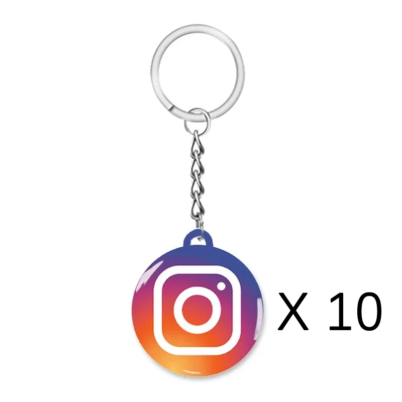 Universeller NFC-Epoxy-Schlüsselanhänger für Google-Bewertungen, Facebook, Instagram für iPhone/Android, URL-Link zum Tippen, Social-Business-Bewertungskarten