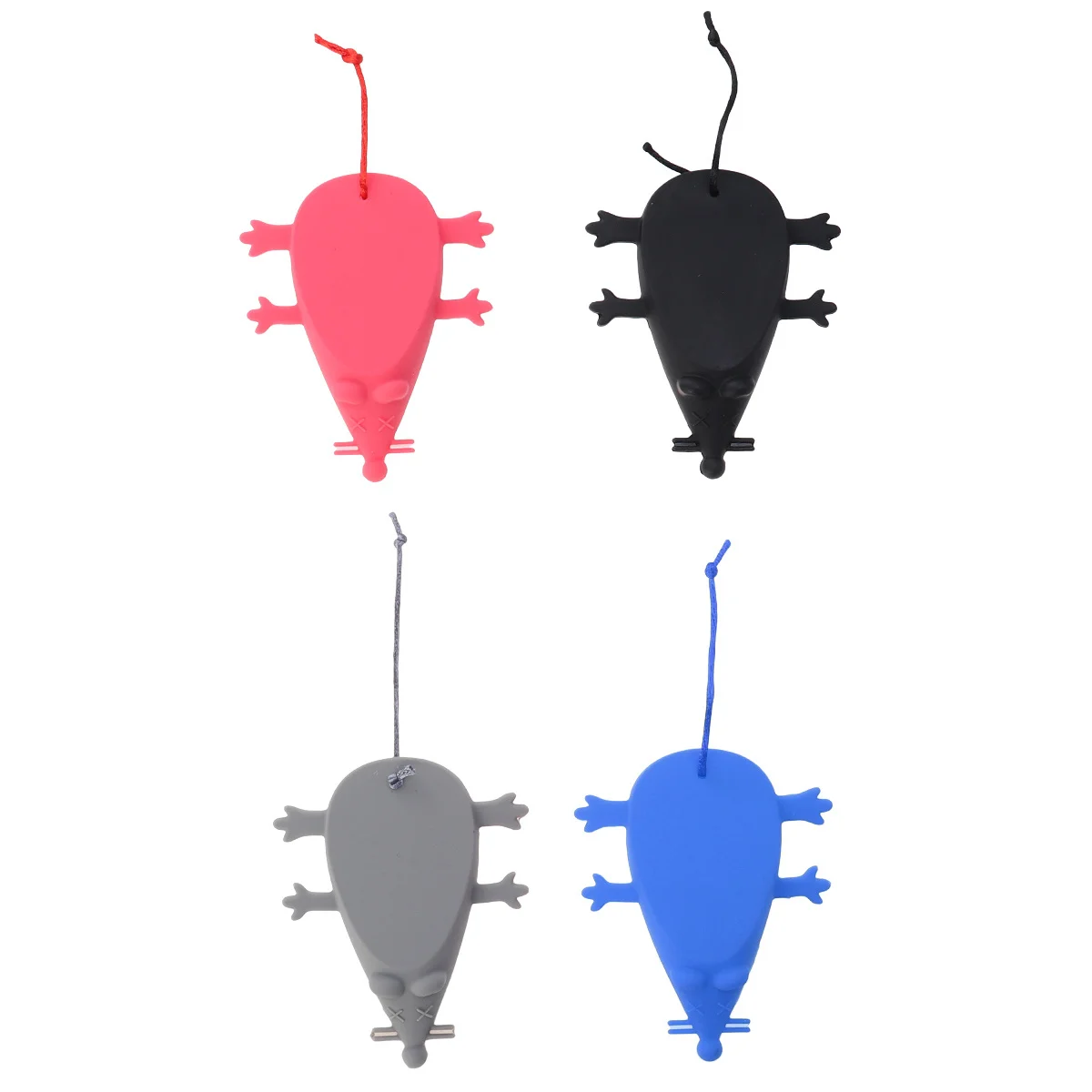 4개입 어린이 안전 제품 실리콘 도어 스토퍼 범퍼 벽 보호 소음 감소 쥐 디자인 도어 홀더