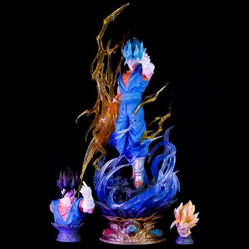 58cm Anime Dragon Ball Z Vegetto Potara Manga Son Goku Super Big Model Toy PVC  Action Figure GK Statue Collect Decoration Gifts