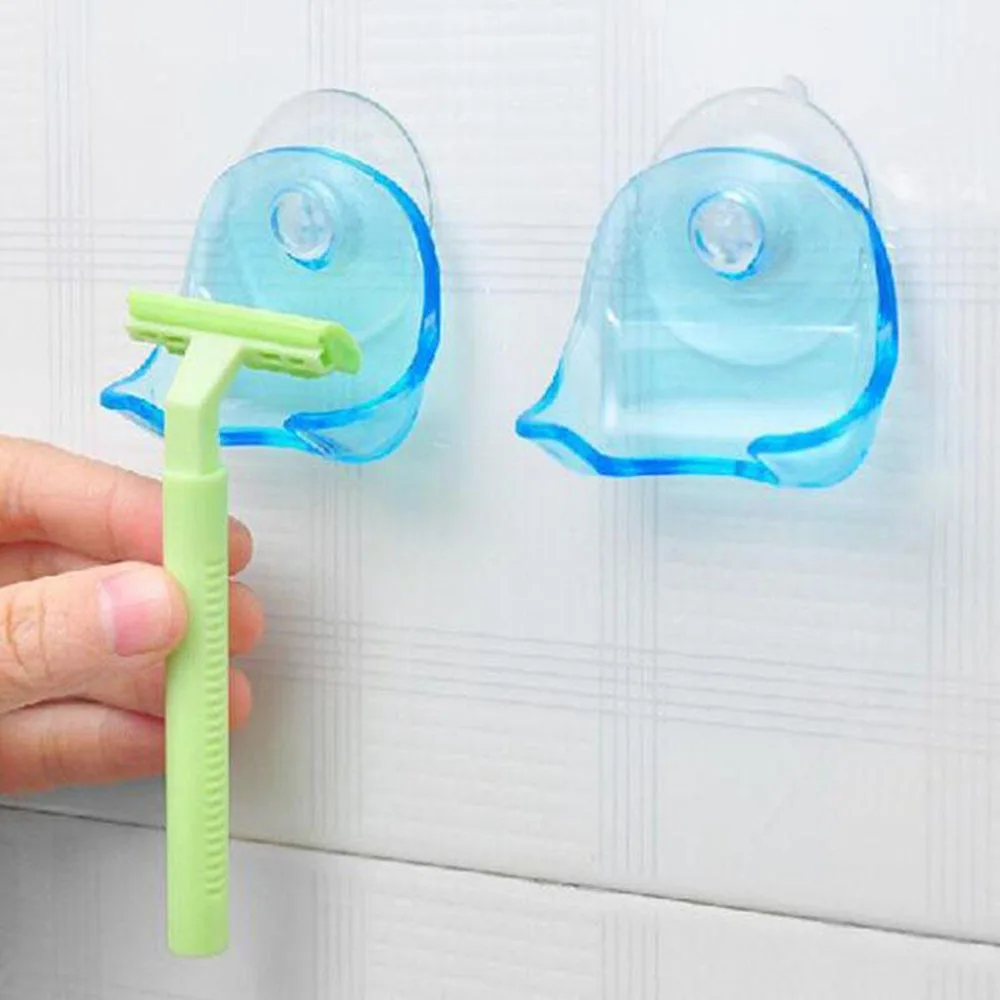 Plastic Shaver Hanging Rack Super Suction Cup Razor Holder Bathroom Product Men Razor Holder Shaver Storage Sucker Wall Hook