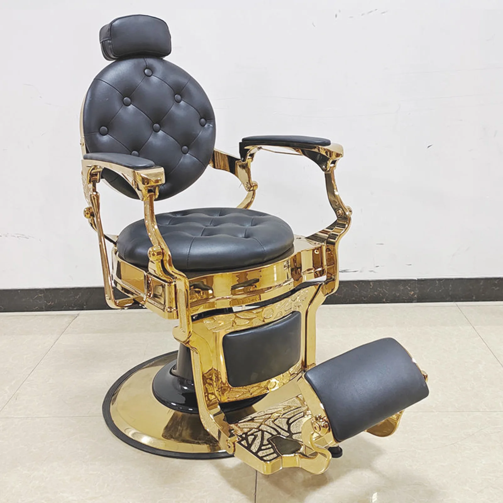Professional Barber Shop Chair Vintage Retro Hair Salon Styling Cutting Adjustable Mens Chair