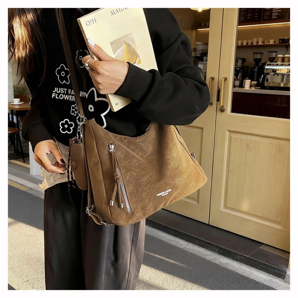 Bag For Women Vintage Underarm Bag Elegant Tote Reliable Solid Color Pu Leather Bag For Professional Office Gift Casual Weekend