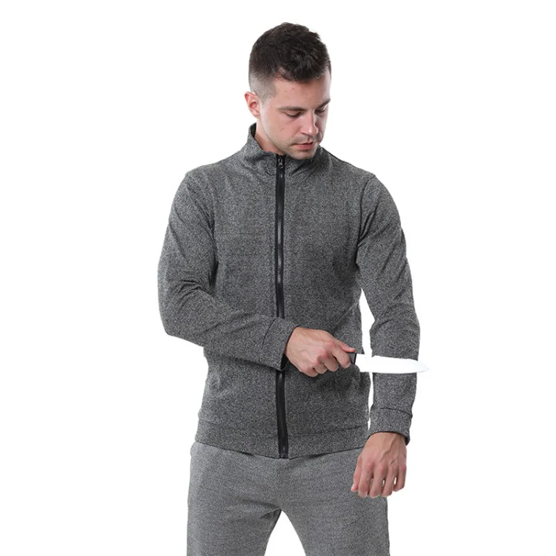 Outdoor Sports Zipper Cardigan Anti Cut Clothing Polyethylene Fashionable Lightweight Safety Protective Clothing