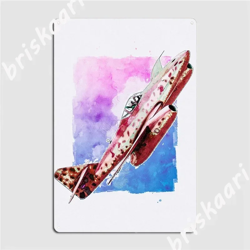 Металлическая табличка Me262 Schwalbe Watercolor для стен, пабов, клубов, баров, дизайнерские плакаты из жести