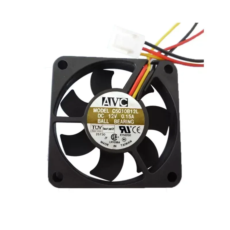 AVC C5010B12L 5CM 5010 12V 0.15A Double Ball Bearing CPU Graphics Card Cooling Fan for Computer