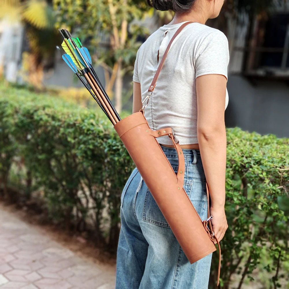 

1PC Large Capacity Archery Quiver Archery Sport Equipment Arrow Pouch with Shoulder Strap Arrow Storage Bag Archery Quiver