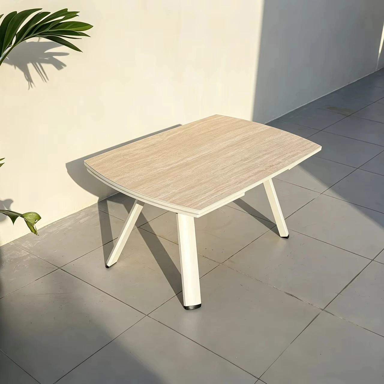 dd- Lavender Rotation Extension Dining Table Extensible 160/250 Modern Outside Furniture with Sintered Stone Tabletop