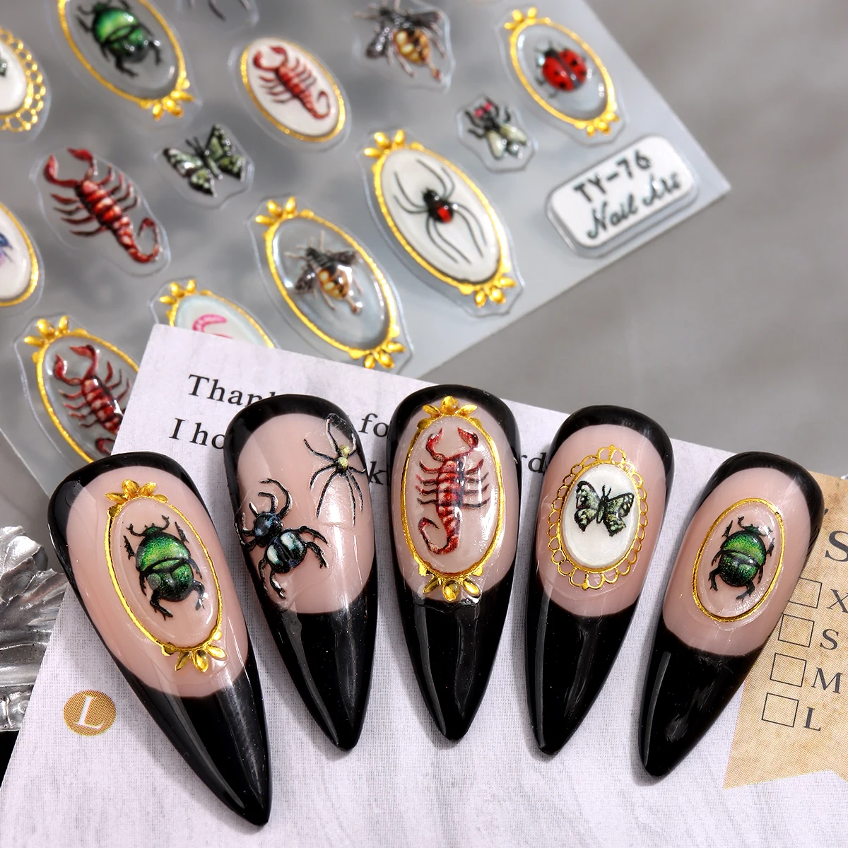 Vintage Frame Gothic Insect Na - огляд і ціна Nail Art Zelda