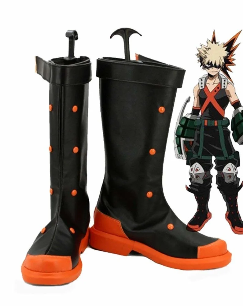 Boku keine Hero Wissenschaft Mein Hero Wissenschaft Katsuki Bakugo Stiefel Cosplay Schuhe Halloween Cosplay Partei Schuhe für Männer und Wowen