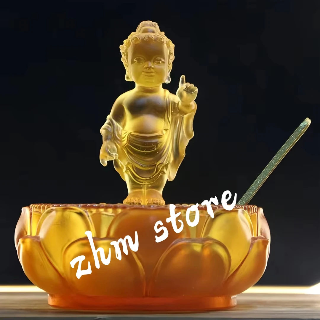Water Glass Buddha Bathing Festival Supplies Prince Bath Spoon Temple Home Offerings Prayer Glassware for Cultural Events