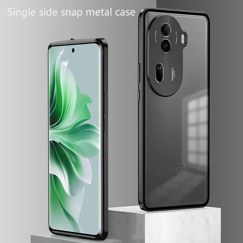 

For OPPO Reno11 F Reno11 Pro 5G Metal Frame Lens Protection Matte Shockproof Phone Case for OPPO F25 Pro 5G Bumper Back Cover