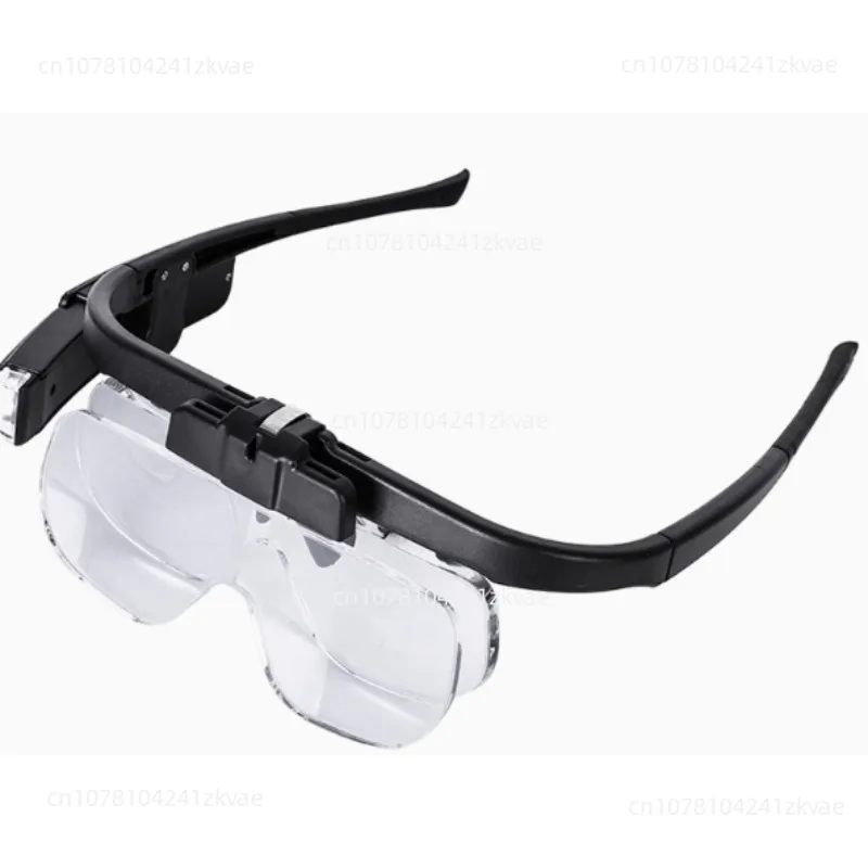 Head-Mounted HD High Power Double Lens 10 Rechargeable with Lights