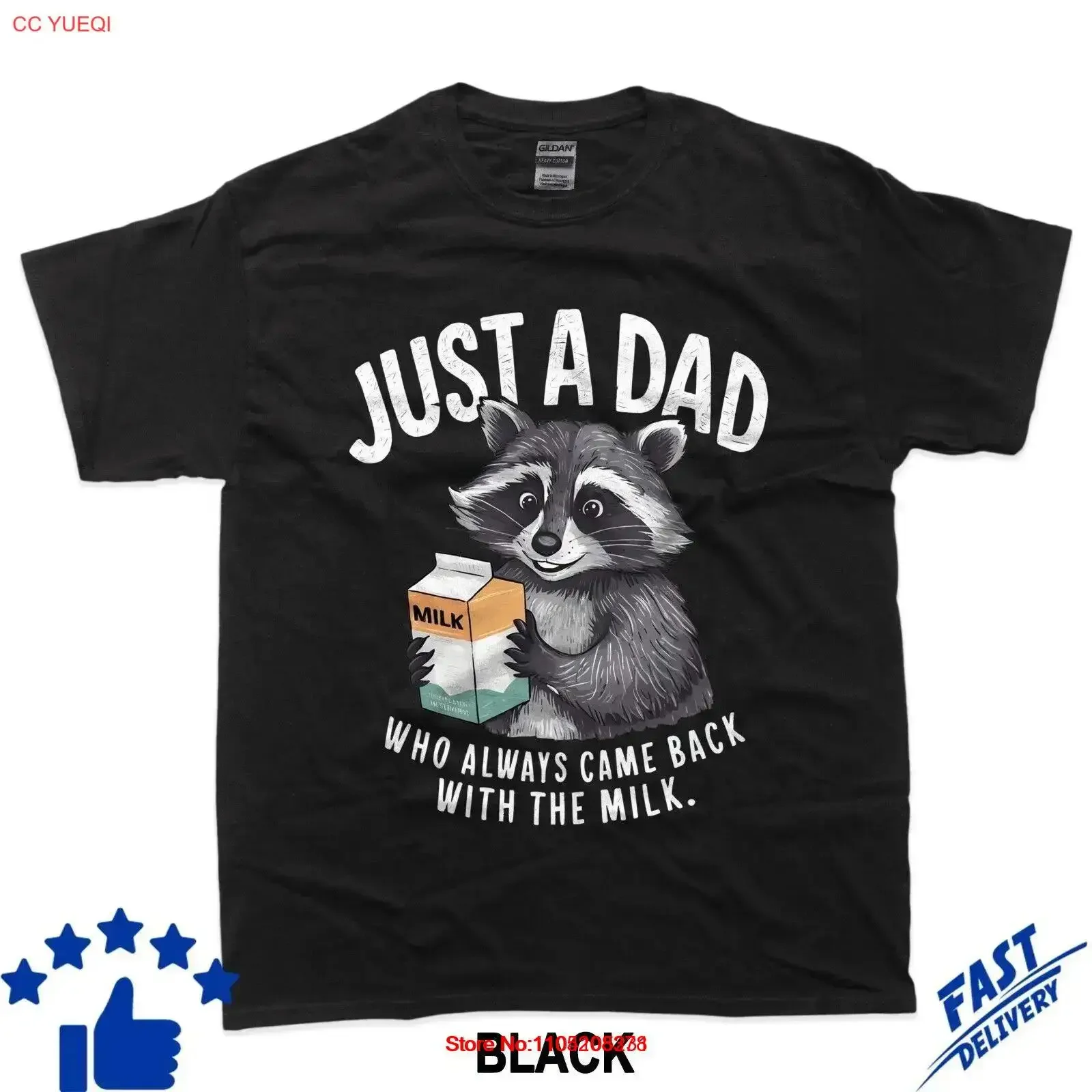 

Футболка Just A Kawaii Raccon Dad Who Always Came Back with the Milk, винтажная стираная, удобная, стильная, мягкая, растянутая, модная