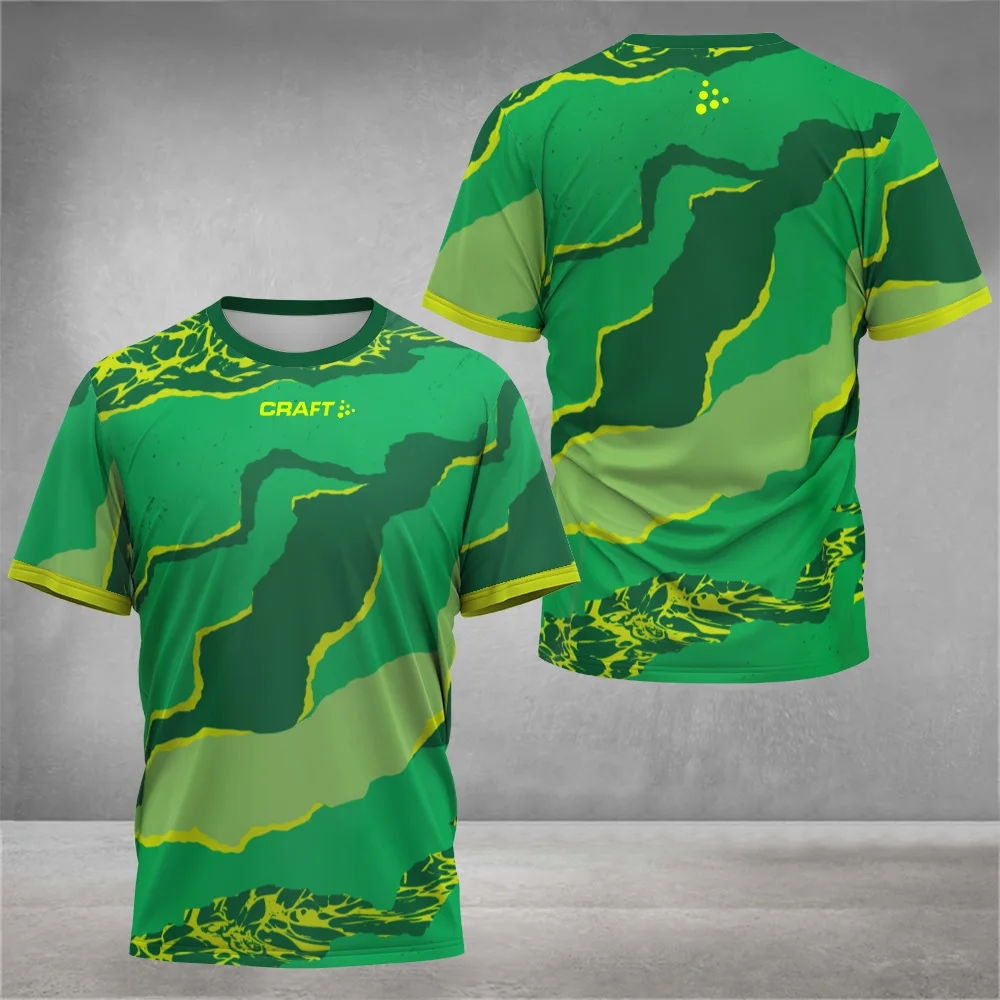 Fashion Tie-Dye Printed Crew Neck T-Shirt For Men 2024 Summer Men's Clothing New Quick-Drying Badminton Tennis Short Sleeve Top