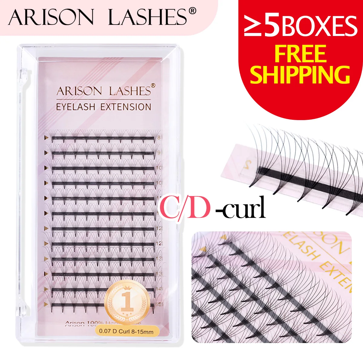 ARISON 3D/4D/6D Premade Fans Lashes Short Stem Russian Volume Eyelash Extensions False Lash Maquillage Femme High Quality Cilia