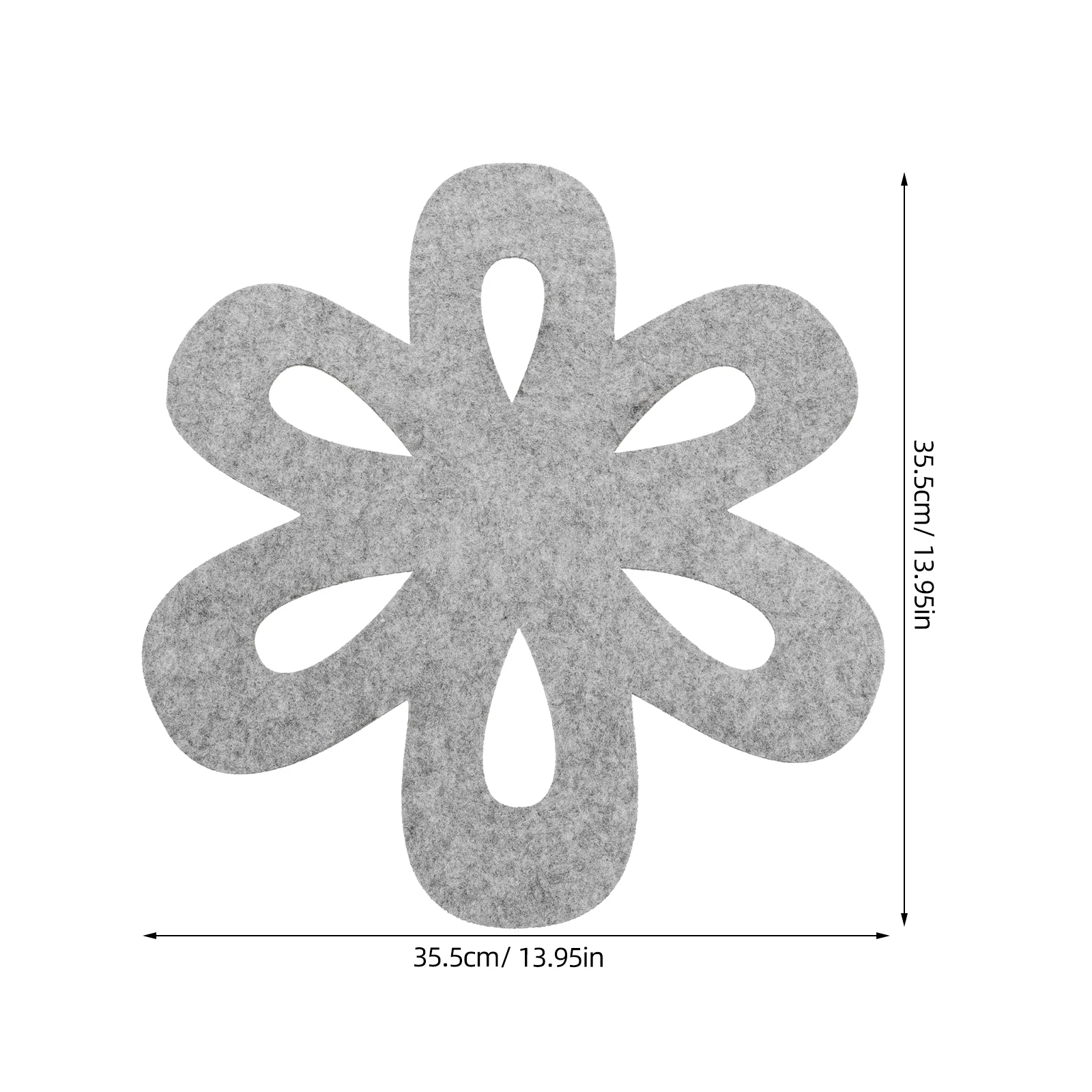 

6 Pcs Sunflower Shaped Felt Pot Coasters Thick Heat Insulating Pads Non Slip Stackable Dish Protectors Home Decor