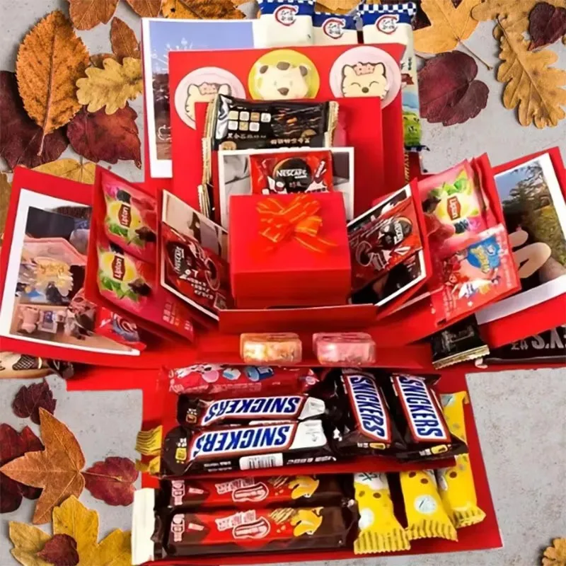 1pc Surprise Explosion Box DIY Easy To Install Creative Suitable As Gift For Valentine's Day Birthday Wedding And Anniversary