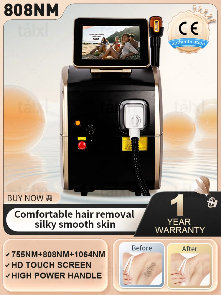 4000 واط الوجه 808nm ديود آلة إزالة الشعر بالليزر الكسندريت الدائم غير مؤلم الجسم تحت الإبط معدات إزالة الشعر #1