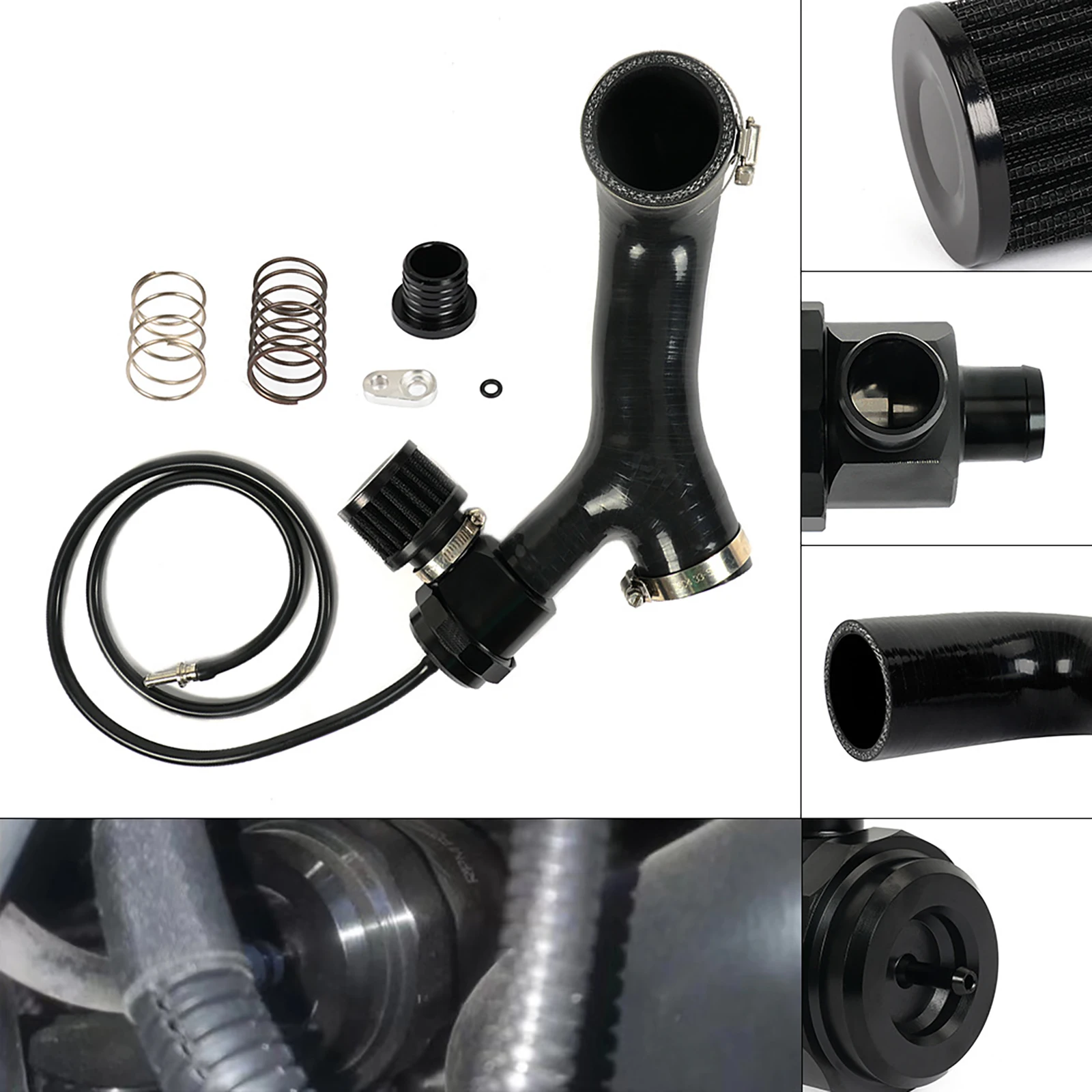 For Can-Am Maverick X3 TURBO R & RR MODELS Car Turbo Blow Off Valve Kit Auto Accessories Replacement For INTERCOOLED Model Black