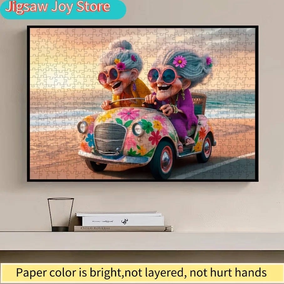 1 Pudełko (500 elementów) Puzzle dla dorosłych, papierowe puzzle do malowania, zabawna i edukacyjna gra, dekoracja domu, dekoracja ścienna, prezent dla przyjaciela