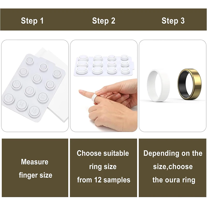 Ring 4 Sizing Kit Professional Finger Measuring Tool Smart Ring Measure Your Finger Size Before Buying a Ring Size 4 to 15