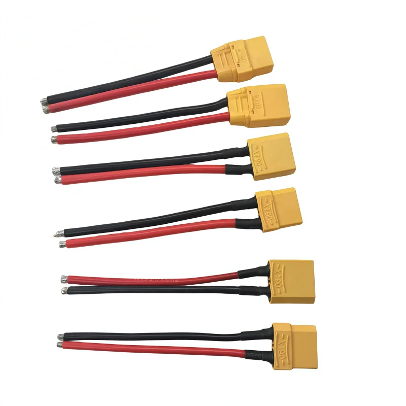 Wire Model airplane plug connection wire XT90 single head wire high current for battery charging 12/14AWG silicone wire 10cm