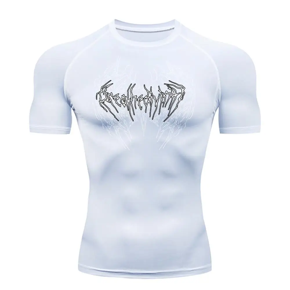 Men Running Compression T-shirt Short Sleeve Sport Tees Gym Fitness Sportshirts Male Jogging Tracksuit Athletic Shirt Tops