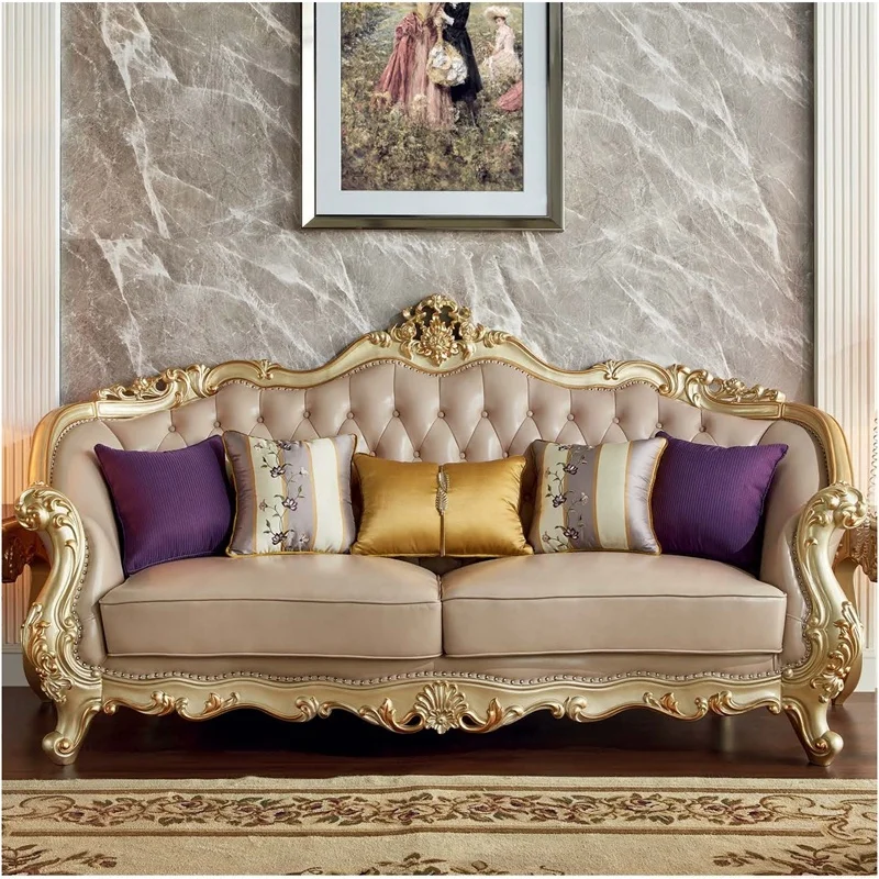 For Factory Supply Hot Sale Cheap and High Quality Living Room Furniture, French Style Classic Luxury Sofa Set