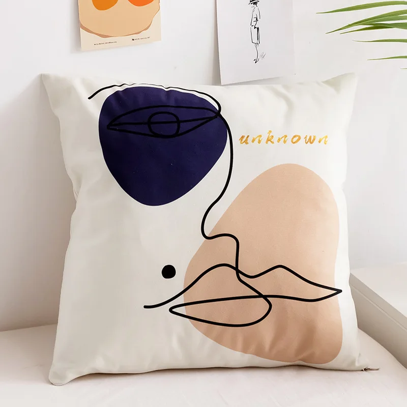 Minimalist Bohemian Style Fruit Pattern Decoration Cushion Cover for Home Living Room Sofa  Pillow
