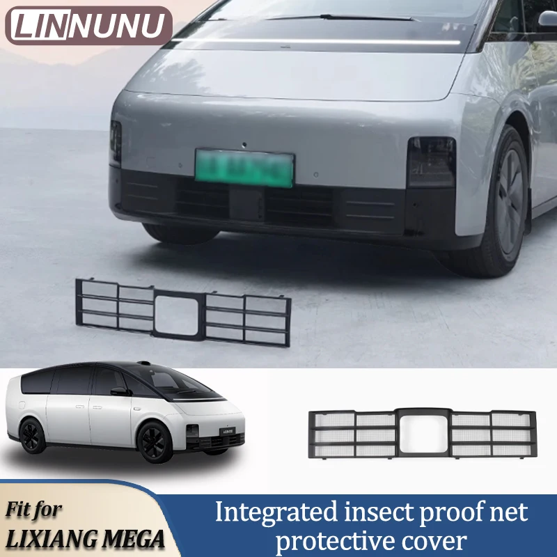 Linnunu Fit for Lixiang Mega Car Interior Decoration Supplies Integrated Center Grille Insect-Proof Net Removable All-Inclusive Insect-Proof Net Front Center Net Dustproof Protective Cover Car Accessories