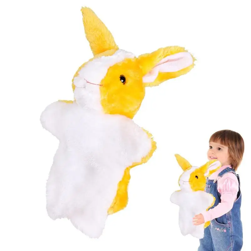 Cute Cartoon Plush Hand Puppet Toy Soft And Comfortable Stuffed Animal Figure Rabbit Interactive Role Doll Toy For Kids Adults