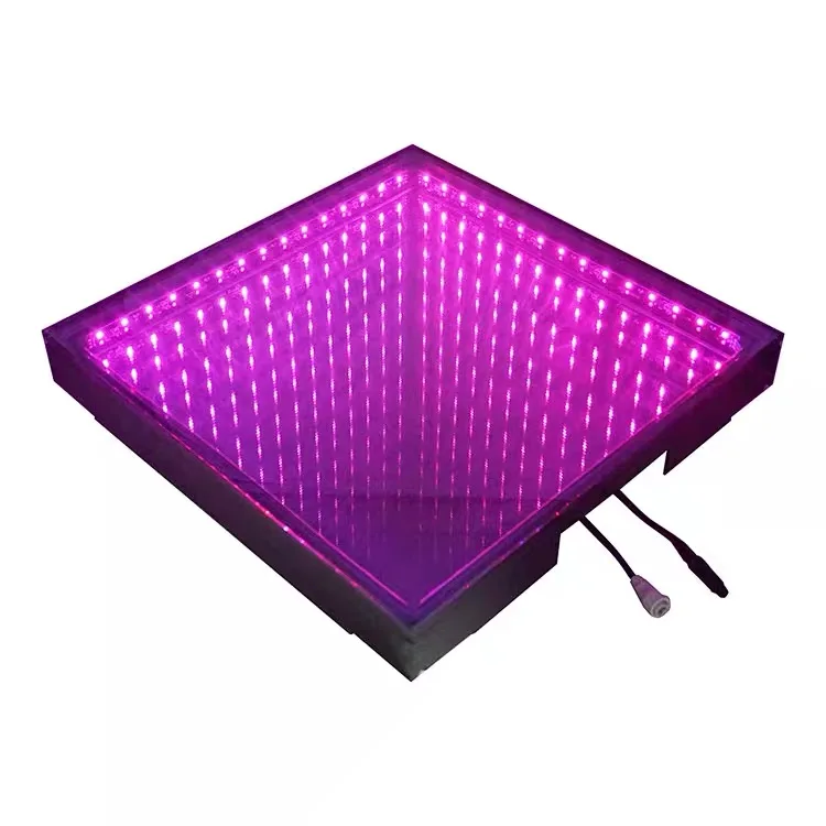 Sailwin-Dance Floor LED portátil para casamento, Dance Floor 3D interativo, espelho infinito, luz LED com fio