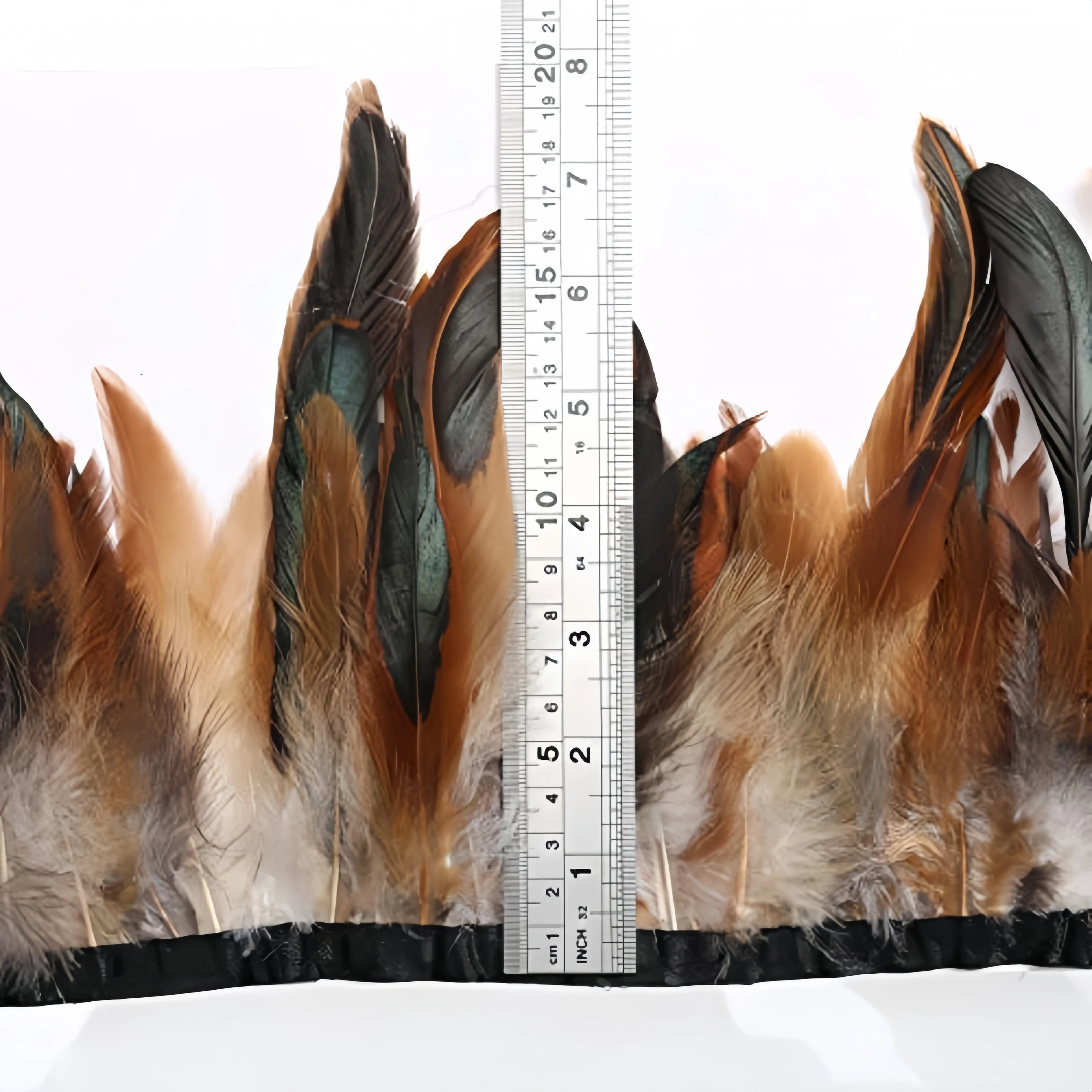 10 متر الدجاج الطبيعي الديك الذيل الريش الزخارف هامش بلوماس فستان حفلات الزفاف الديكور التطريز اكسسوارات 13-18 سنتيمتر #4