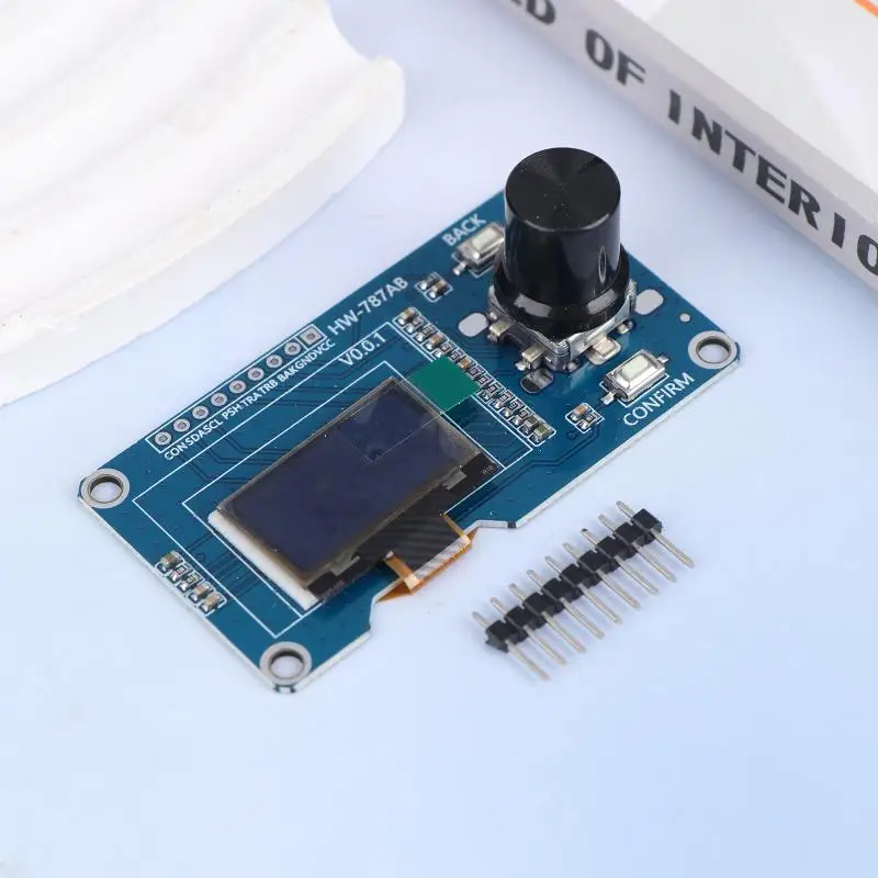 0.96/1.3 Inch White OLED Display Screen Combined With EC11 Rotary Encoder Module IIC Interface For Arduino