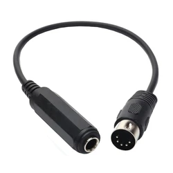 5 Pin DIN Mono 6.35 Audio Line 5Pin DIN Male Mono 6.35mm 1/4 TRS Female Audio Line MIDI 6.35 Audio Wire Cord 0.3m