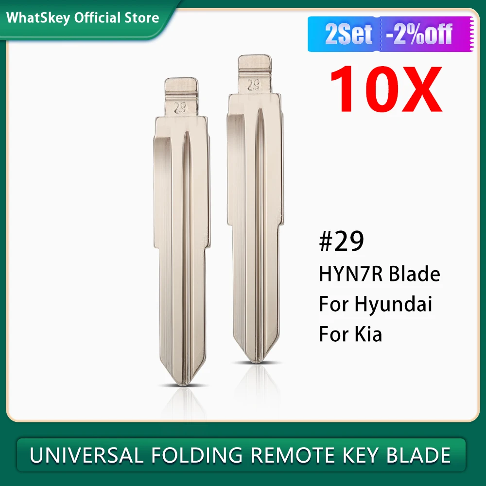 10Pcs/Lot Metal Blank Uncut Flip KD #29 LISHI HYN7R For Hyundai SONATA Santa fe Refine MOINCA For KIA Auto Key Blade Replacement