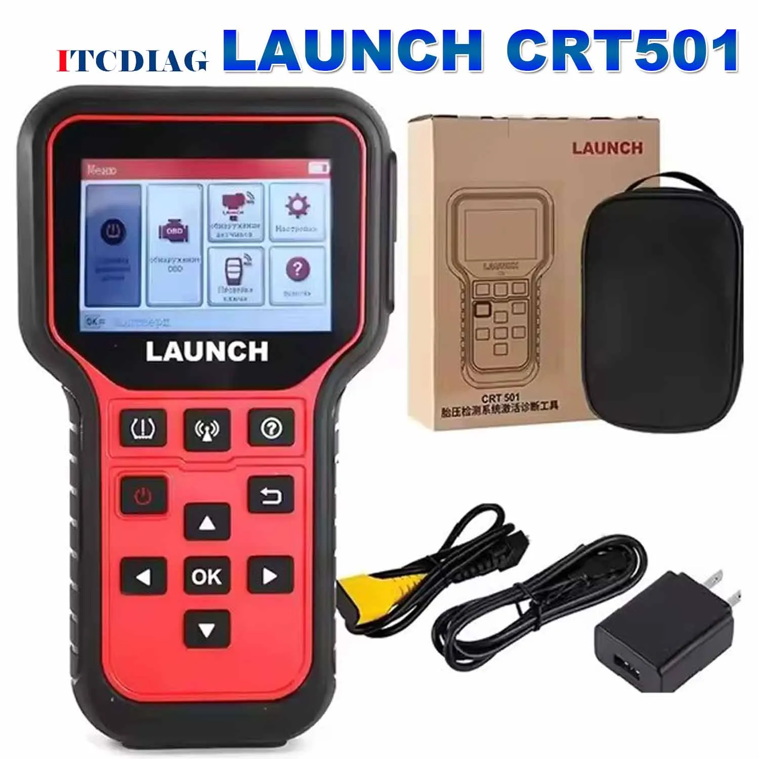 

LAUNCH CRT 501 CRT501 PK TSGUN Tire Pressure Monitor System Activate Diagnostic Tool Read Write TPMS 433/315MHZ 2 In1 RF-sensors