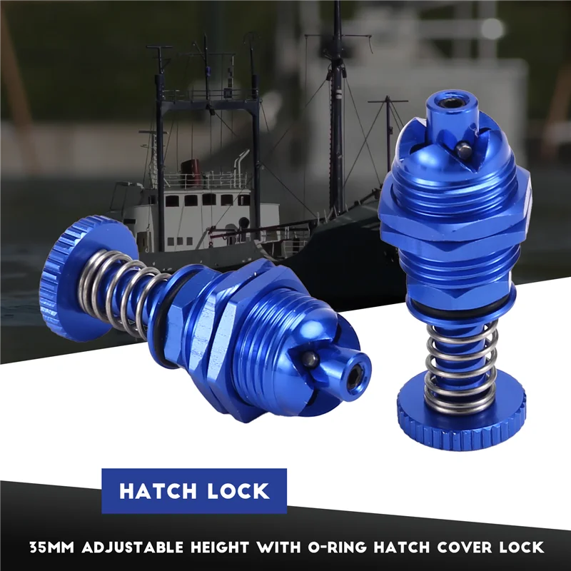 A45F-2Pcs 35Mm hauteur pousser Butto trappe cabine ressort couvercle serrure pour RC bateau corps coque pièces de rechange